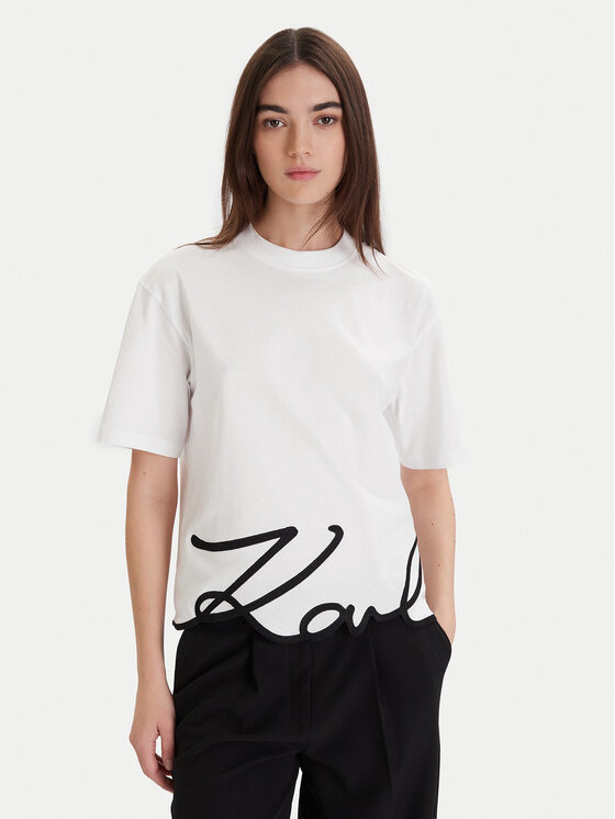 KARL LAGERFELD Marškinėliai · Balta