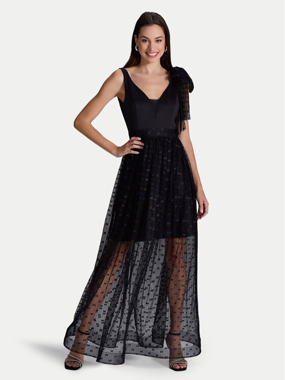 Swing Vakarinė suknelė · Juoda · Maksi