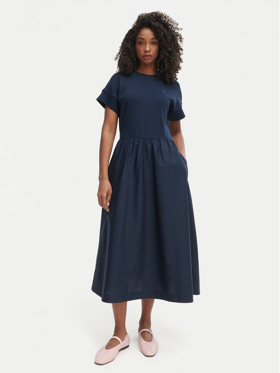 Tommy Hilfiger Kasdieninė suknelė · Tamsiai mėlyna · Midi