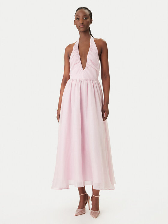 Bardot Kokteilinė suknelė · Rožinė · Midi