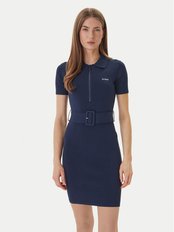 Guess Trikotažinė suknelė · Tamsiai mėlyna · Mini