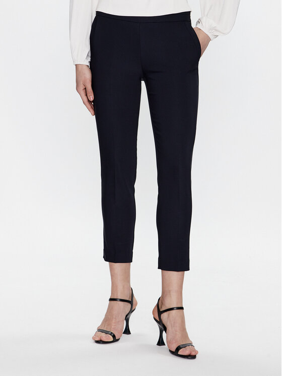 Morgan Medžiaginės kelnės · Tamsiai mėlyna · Slim Fit