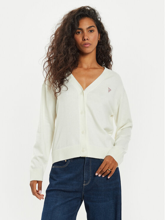 Guess Jeans Kardiganas · Écru · Regular Fit