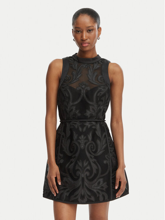 Bardot Kokteilinė suknelė · Juoda · Mini