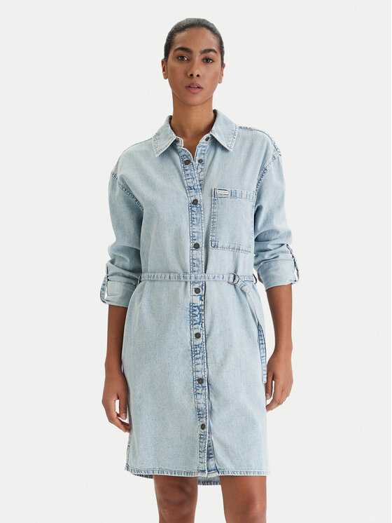 Guess Jeans Džinsinė suknelė · Mėlyna · Mini