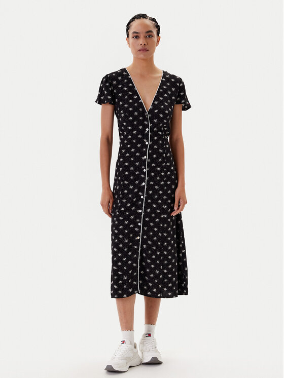 Tommy Jeans Kasdieninė suknelė · Juoda · Midi