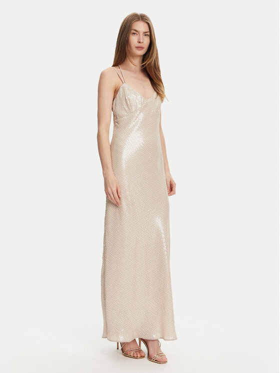 TWINSET Vakarinė suknelė · Écru · Maksi