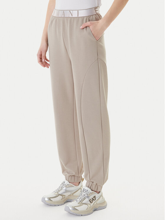 EA7 Emporio Armani Sportinės kelnės · Smėlio · Regular Fit
