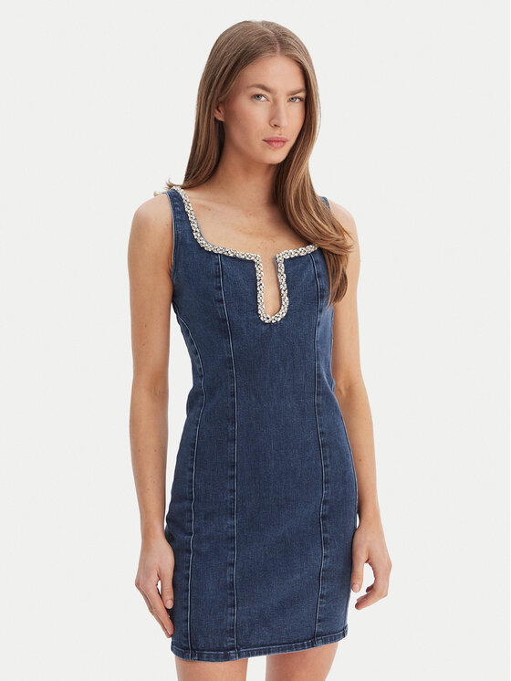 Guess Džinsinė suknelė · Mėlyna · Mini