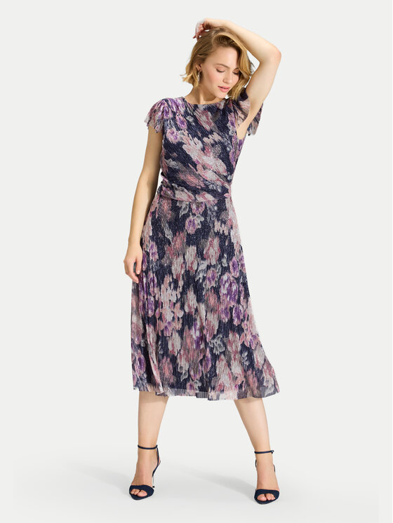 Swing Kokteilinė suknelė · Tamsiai mėlyna · Midi