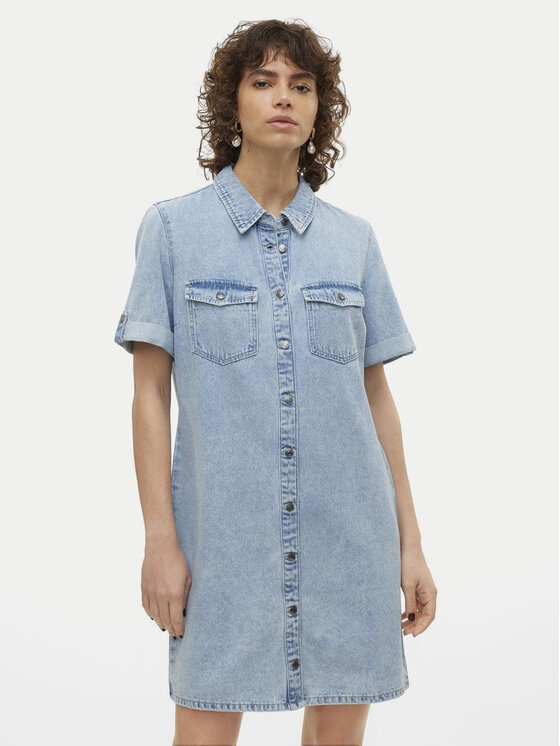 Vero Moda Džinsinė suknelė · Mėlyna · Mini