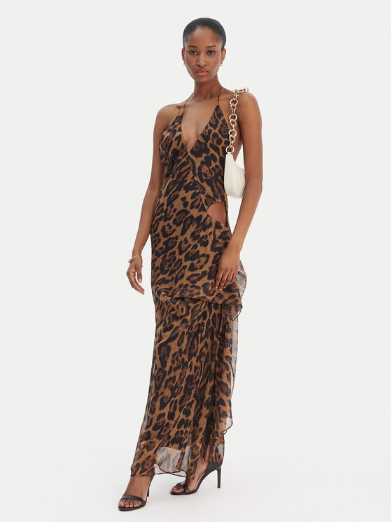 Bardot Kokteilinė suknelė · Ruda · Midi