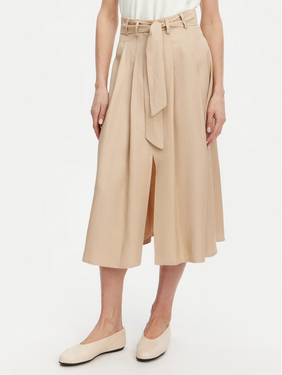 KAOS Midi sijonas · Smėlio