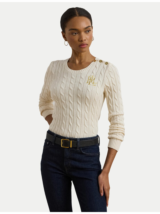 LAUREN RALPH LAUREN Megztinis · Écru · Slim Fit