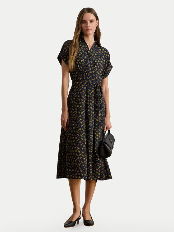 LAUREN RALPH LAUREN Marškinių tipo suknelė · Tamsiai mėlyna · Midi