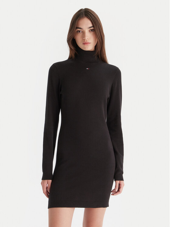 Tommy Jeans Trikotažinė suknelė · Juoda · Mini
