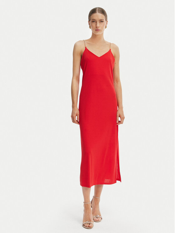 Morgan Kokteilinė suknelė · Raudona · Midi