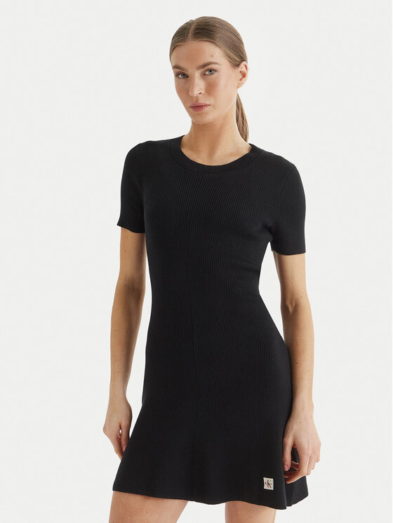 Calvin Klein Jeans Trikotažinė suknelė · Juoda · Mini