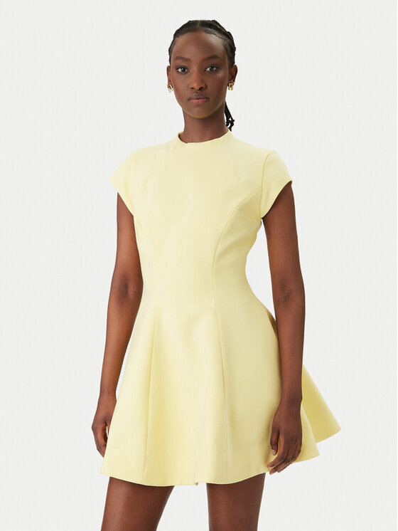 Bardot Kokteilinė suknelė · Geltona · Mini