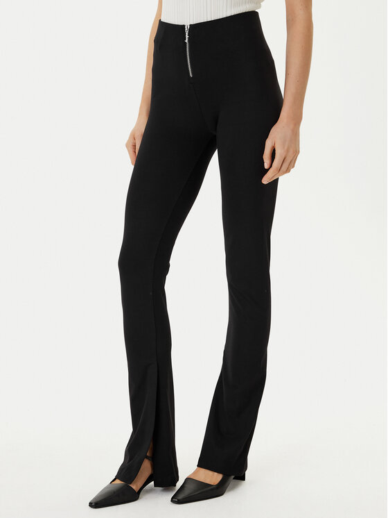 HUGO Medžiaginės kelnės · Juoda · Regular Fit