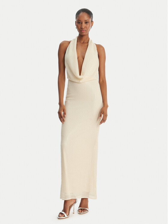 Bardot Vakarinė suknelė · Smėlio · Maksi
