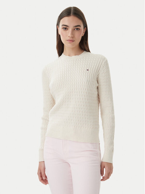 Tommy Hilfiger Megztinis · Kreminė · Regular Fit