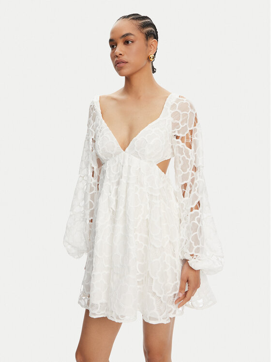 Bardot Kokteilinė suknelė · Balta · Mini