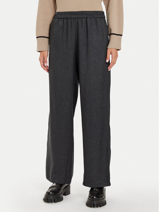 ONLY Medžiaginės kelnės · Pilka · Relaxed Fit