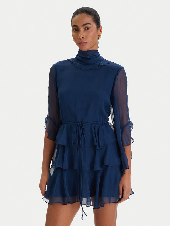 Bardot Kokteilinė suknelė · Tamsiai mėlyna · Mini