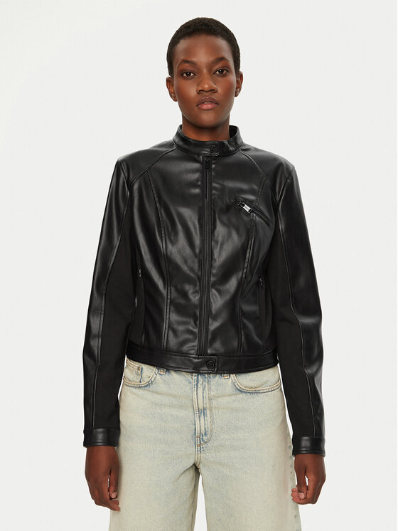 Guess Dirbtinės odos striukė · Juoda