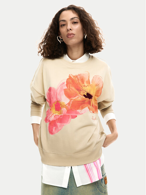 Desigual Džemperis · Smėlio · Regular Fit