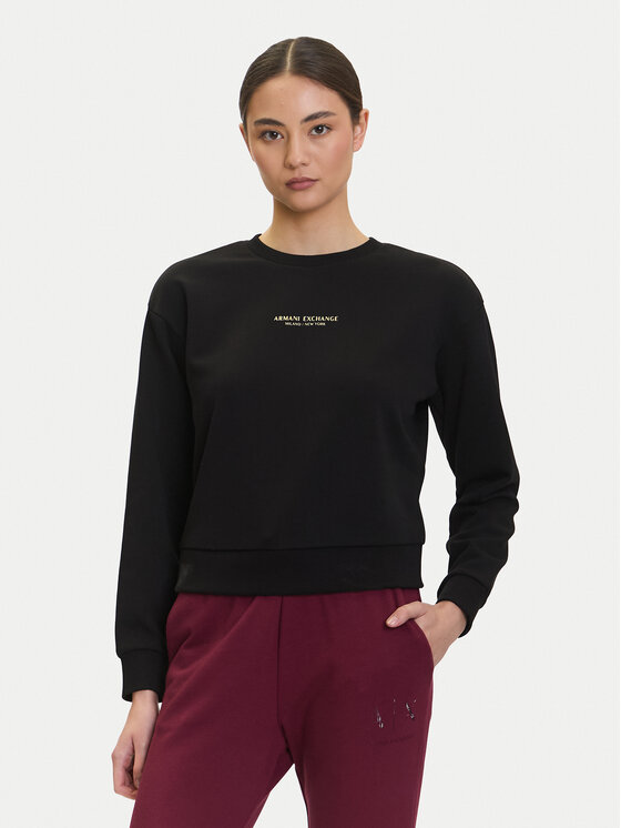 Armani Exchange Džemperis · Juoda · Relaxed Fit