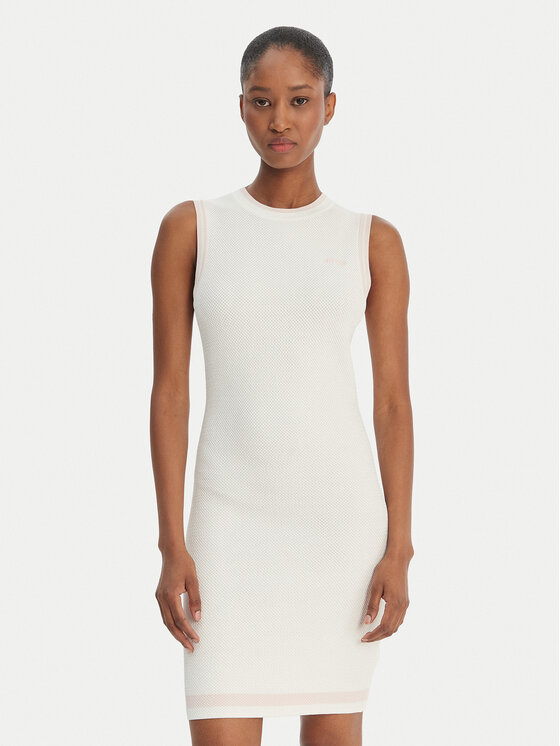 Guess Trikotažinė suknelė · Balta · Mini