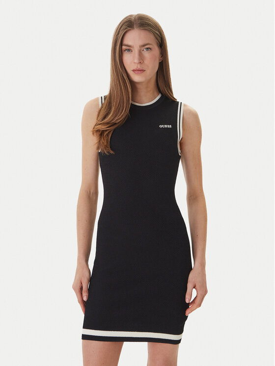 Guess Trikotažinė suknelė · Juoda · Mini