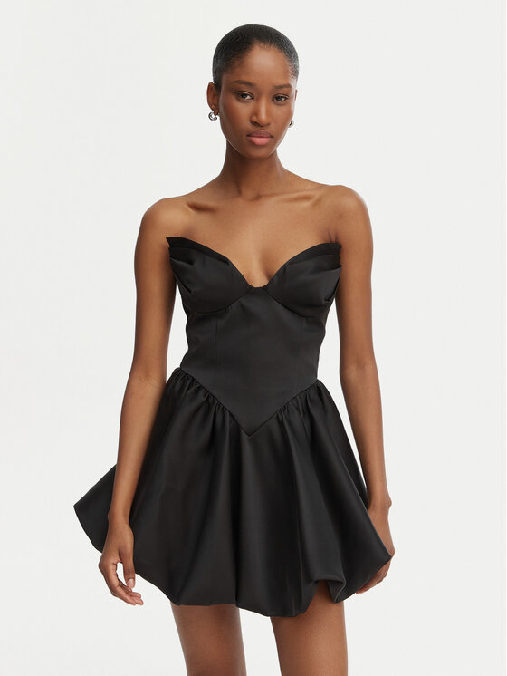 Bardot Kokteilinė suknelė · Juoda · Mini