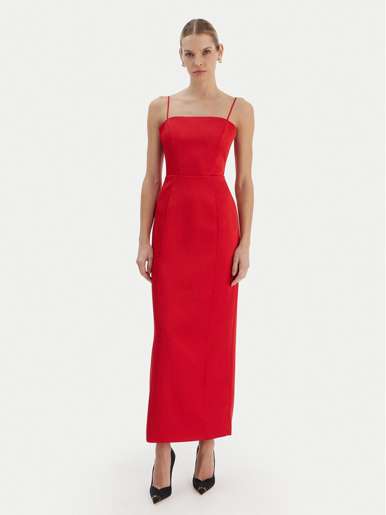 Bardot Vakarinė suknelė · Raudona · Maksi