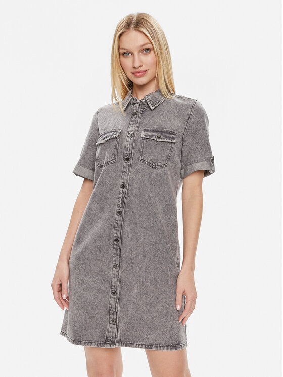 Vero Moda Džinsinė suknelė · Pilka · Mini
