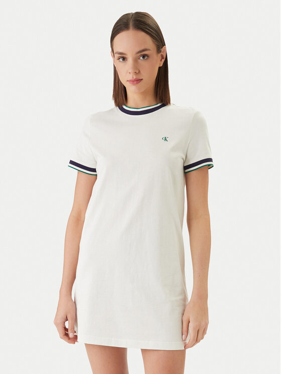 Calvin Klein Jeans Kasdieninė suknelė · Balta · Mini