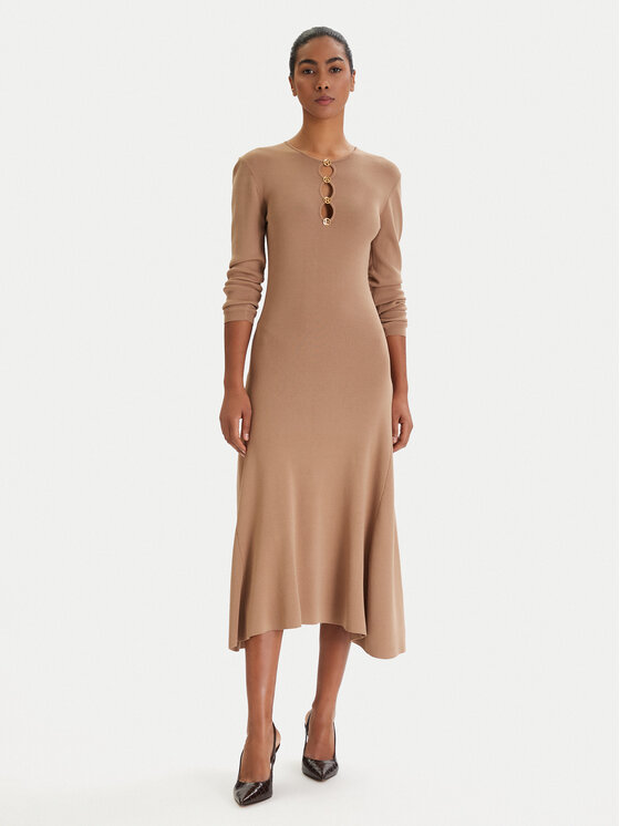 KARL LAGERFELD Trikotažinė suknelė · Smėlio · Mini