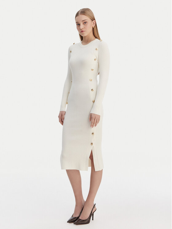 Guess Trikotažinė suknelė · Écru · Midi