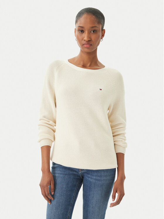 Tommy Hilfiger Megztinis · Kreminė · Regular Fit