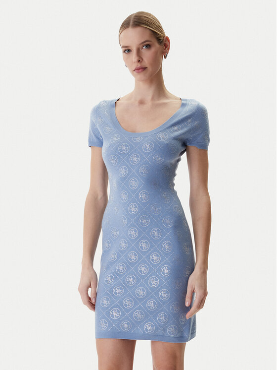 Guess Trikotažinė suknelė · Žydra · Mini