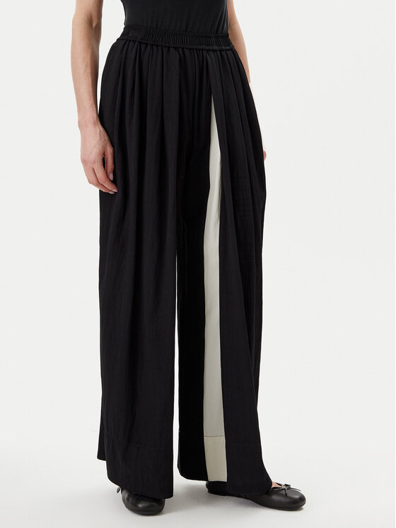 Eleh Palazzo kelnės · Juoda · Regular Fit