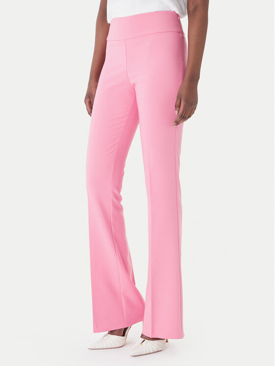 Rinascimento Medžiaginės kelnės · Rožinė · Slim Fit