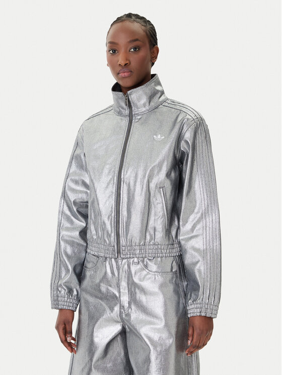 adidas Džinsinė striukė · Sidabrinė