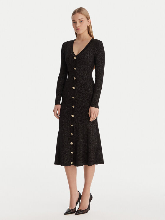 Guess Trikotažinė suknelė · Juoda · Midi