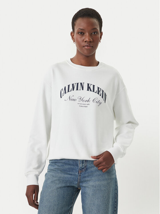 Calvin Klein Jeans Džemperis · Balta · Regular Fit