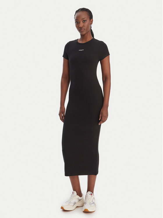 Tommy Jeans Kasdieninė suknelė · Juoda · Midi