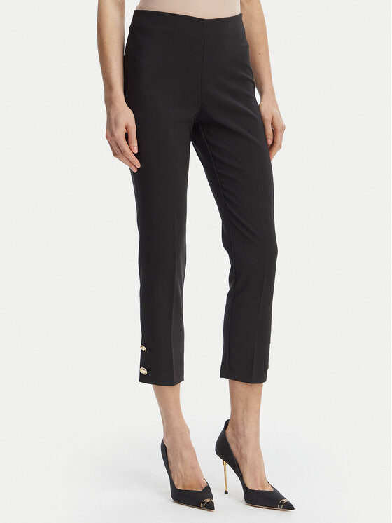 Rinascimento Medžiaginės kelnės · Juoda · Slim Fit