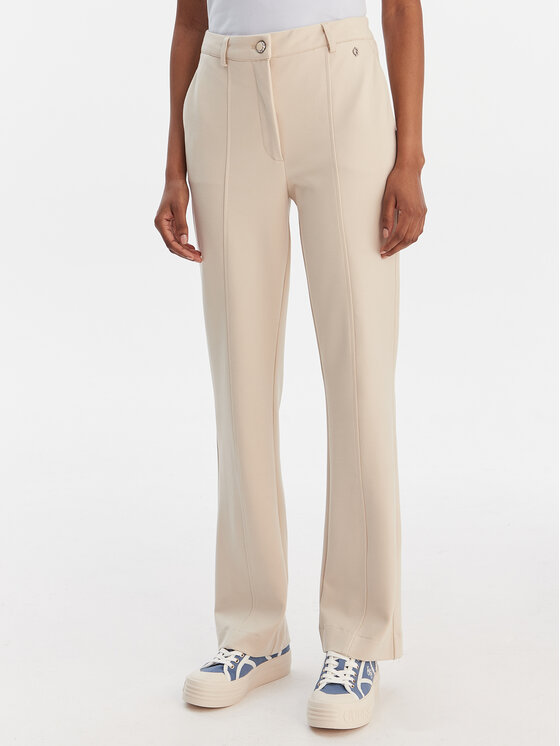 Guess Medžiaginės kelnės · Smėlio · Regular Fit